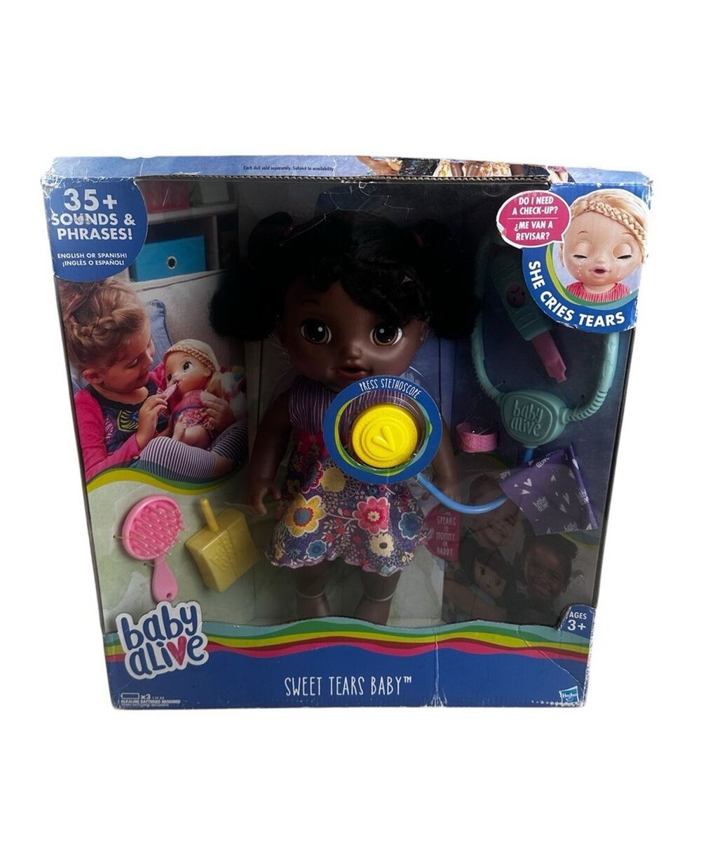 Baby Alive Sweet Tears African American Interactive Doll 35+ Sounds And Phrases